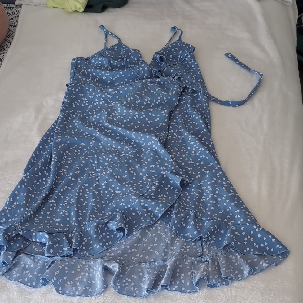 PatPat Blue and White Mini Dress